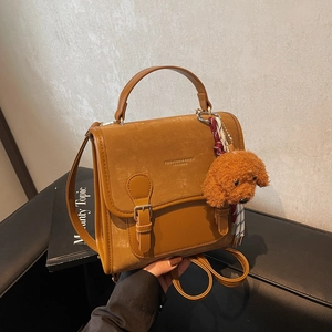 Zaino a Secchiello in Pelle PU Retrò per Donna Borsa a Mano a Contrasto di Colore Giuntata Zaino da Viaggio Versatile Con Pendente