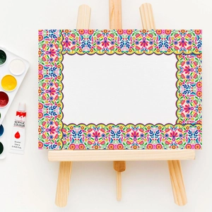 Mexican floral bulletin board borders with colorful scalloped die-cut edges for classrooms
