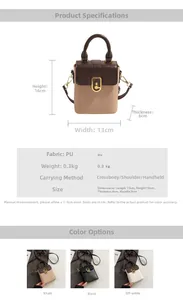 Spécifications détaillées de taille du sac rétro avec marquages de dimensions et détails