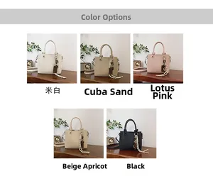 Sacs seaux minimalistes en cinq couleurs avec breloques tressées et bandoulières