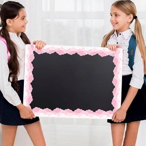 Pink cloud shaped die-cut border trim for classroom bulletin board wall decoration