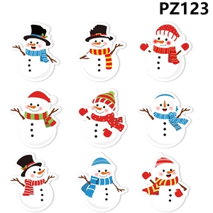Christmas Stickers For Gift Wrapping Santa Claus Snowman Gingerbread Man Reindeer Self Adhesive Laser Paper Holiday Decals
