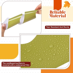 Waterproof and tear-resistant green scalloped bulletin board border for classroom decor