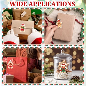 Gingerbread man Christmas stickers used on envelopes and gift boxes for festive decor