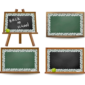 Watercolor Christmas tree scalloped bulletin board border stickers for classroom decor