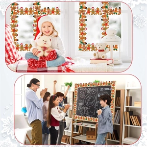 Festive gingerbread man bulletin board borders for classroom and Christmas home decoration