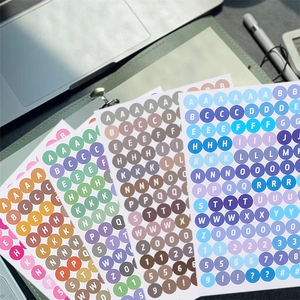 Colorful alphabet and number dot stickers for planners and teacher decoration