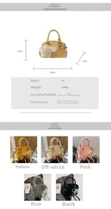 Detailed size specifications for the lychee pattern bucket bag with product parameters
