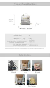 Detailed size specifications for a textured mini backpack showing 20x20x9cm dimensions