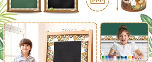 Woodland animals bulletin board border strips featuring cute fox, bear and deer motifs