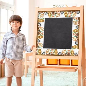 Woodland animal bulletin board border with cute deer fox and bear for classroom decor