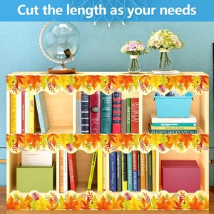 Autumn maple leaf bulletin board borders for classroom and office decoration