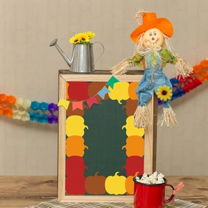 Fall pumpkin bulletin board borders and banners set for Thanksgiving classroom decoration