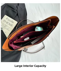 Close-up of the large interior capacity with multiple compartments and organized pockets