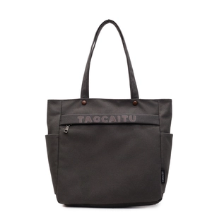 Borsa tote minimalista in tela con stampa a lettere e grande capacità per il pendolare