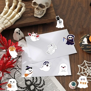 500pcs Halloween ghost sticker roll for candy gifts and creative festival decorations