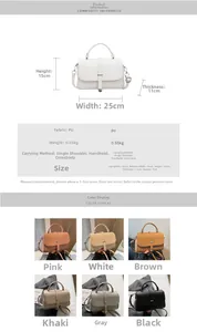 Detailed size chart and dimensions for the multi-colored textured leather handbag