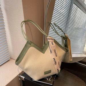 Sac Cabas Plissé Mode Femme Grande Capacité Sac à Épaule en Cuir PU Avec Ruban Sac à Main Décontracté pour Femmes