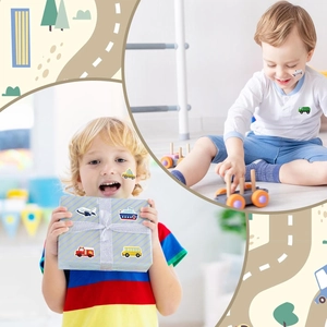 Autocollants de transport de dessin animé pour enfants pour décorer des boîtes cadeaux