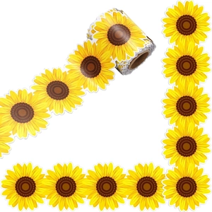 Sunflower bulletin board border stickers roll for classroom and home wall decoration