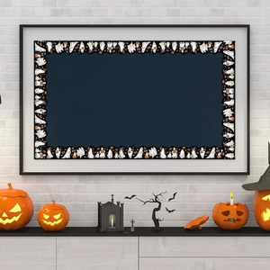 Halloween Pinnwand-Bordüren mit Geist und Kürbis für Klassenzimmer Wanddekoration