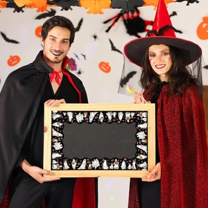 Halloween-Pinnwand-Bordüren mit Geist-, Kürbis- und Fledermaus-Designs für Klassenzimmer
