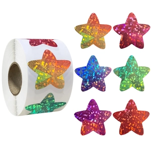 Holographic Laser Star Stickers Glitter Reward Star Stickers For Kids Teachers School Scrapbooking DIY Decoration Labels