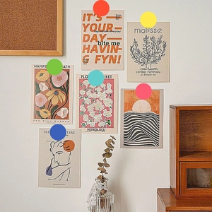 Artistic wall decor set featuring Matisse style posters on a white wall in home interior