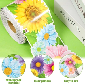 Waterproof floral chalkboard border sticker roll for classroom bulletin board crafts