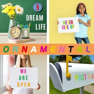 Colorful DIY alphabet and number stickers for creative home decor and signage