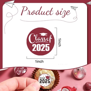 500pcs Class of 2025 graduation stickers for candy favors and envelope seals