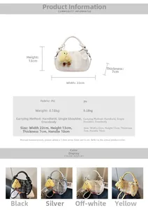 Detailed size specifications and color comparison for pleated plaid crossbody bags
