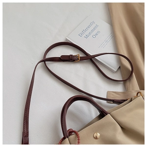 Nylon crossbody bag daily casual tote bag stylish shoulder bag for women khaki fashion handbag