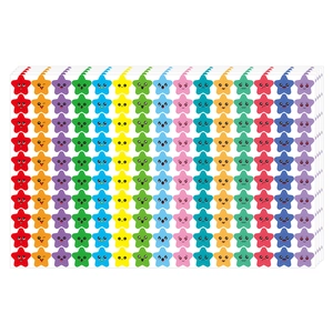 Cartoon Colorful Star Expression Stickers For Children Students Reward Reward Label Self Adhesive Decoration Stickers