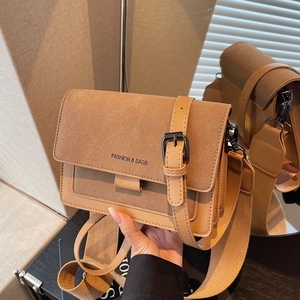 Borsa a Tracolla da Donna in Pelle PU Urban di Lusso Borsa a Spalla Quadrata in Stile Coreano Con Tracolla Larga Moda Semplice Versatile