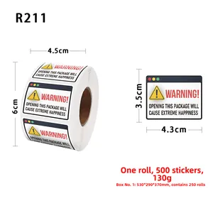 Macro detail of adhesive sticker roll showing 4.3x3.5cm computer popup style labels
