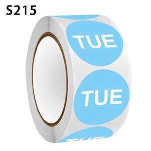 500pcs roll of 2.5cm Tuesday TUE date management stickers for office and food labels