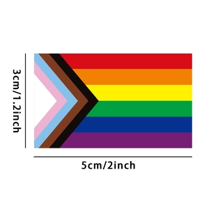 500 Progress Pride Flag self-adhesive stickers 5x3cm for gift box decoration and labeling