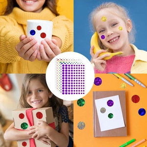 Glittering holographic reward stickers for gift boxes and DIY crafts decoration