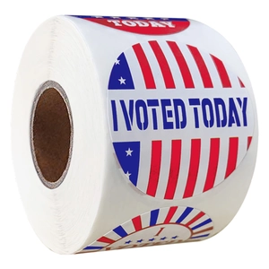 500pcs roll of American flag I Voted Today stickers for US election day events