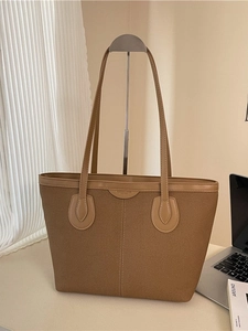 Vintage Matte PU Leather Tote Bag For Women Large Capacity Minimalist Commuter Shoulder Bag Retro Urban Fashion Work Handbag