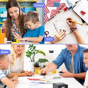 Custom holographic game stickers roll showing school teaching, DIY crafts and games scenes