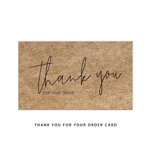 Detail showing high-quality kraft paper texture on a Thank You For Your Order card