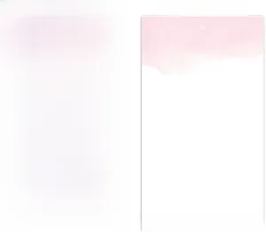 Detail view of pink watercolor cup care instruction cards showing double-sided design