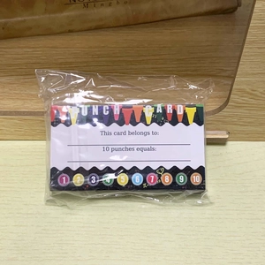 50 pack of colorful reward punch cards in transparent bag for students and teachers