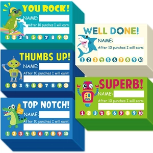 Carte Premio Punch per Studenti Insegnanti Aula Carte di Rinforzo Positivo Educativo per Bambini Incentivo Monitoraggio Obiettivi