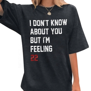 Women Casual Cotton Polyester Short Sleeve T-Shirt Loose Round Neck Letter Print Graphic Summer Fashion Daily Basic Top