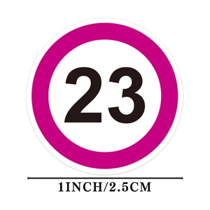 1-inch self-adhesive number 23 round sticker labels for organizing and classification