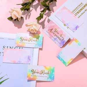 50-pack watercolor rainbow reward cards for kids with motivational quotes like You Rock