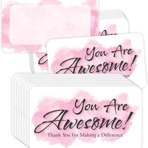 Carte Premio Motivazionali Acquerello Carte di Incoraggiamento Con Testo You Are Awesome per Studenti Insegnanti Dipendenti Forniture Ufficio Scuola
